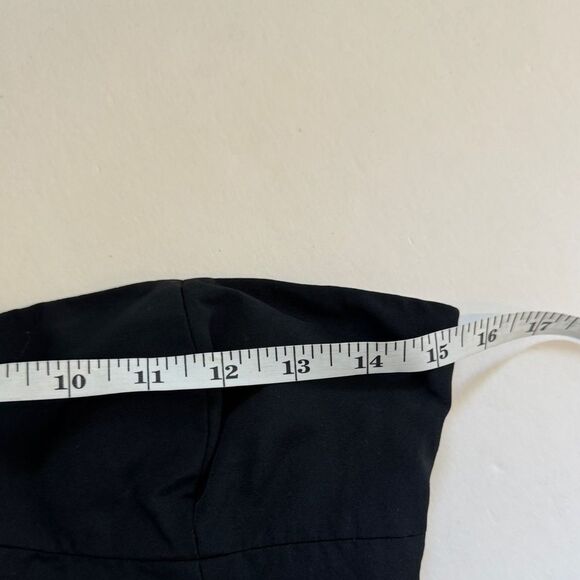 Derek Lam Italian Black Peated Pocket Strapless Dress Size 2 - Picture 5 of 8